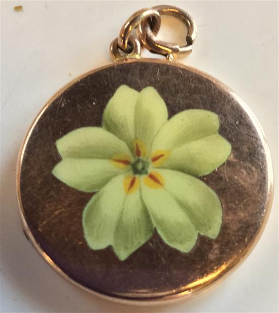 Edwardian gold and enamel locket